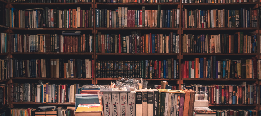 A large bookcase